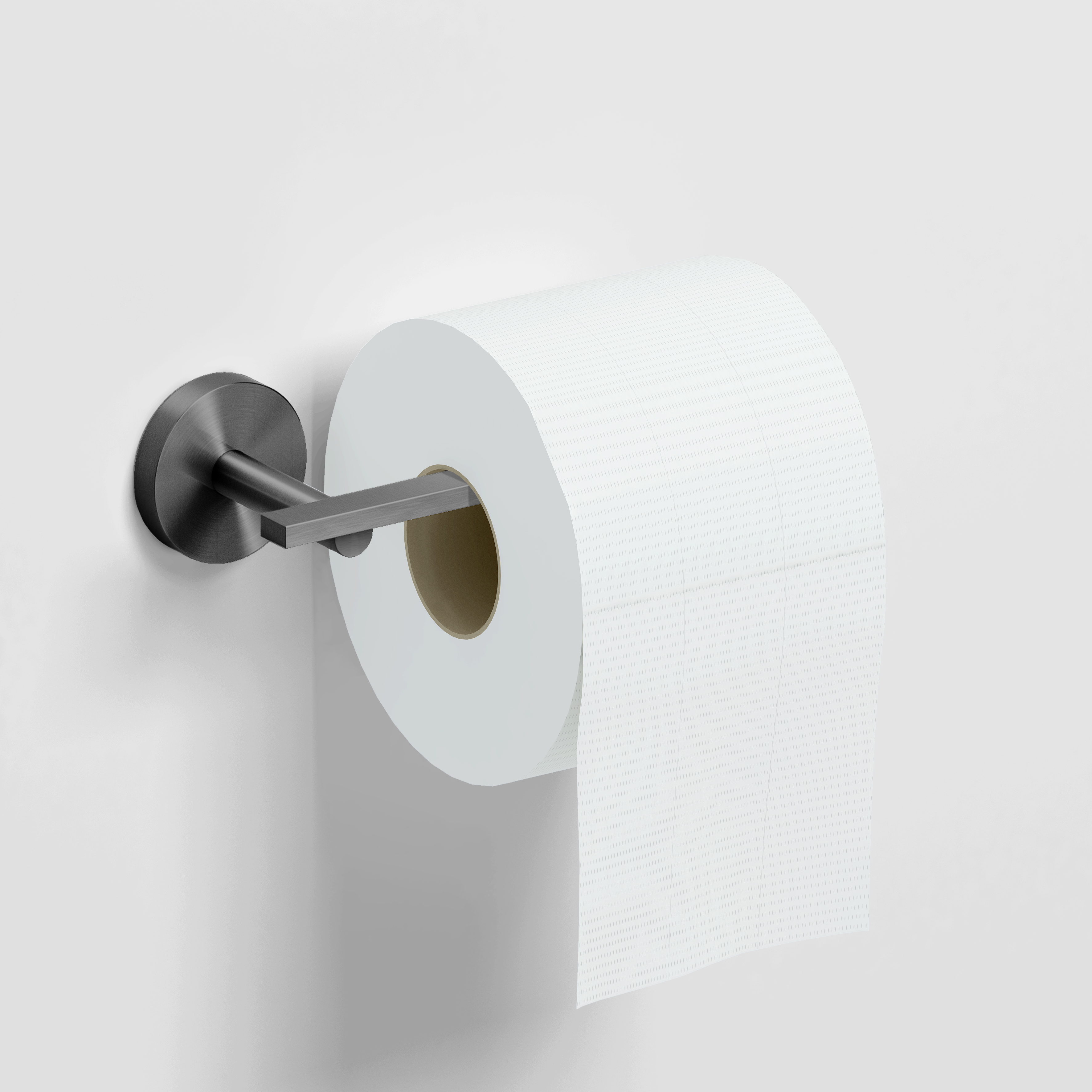 Clou Flat toiletrolhouder L-vorm, zonder klep, gunmetal geborsteld PVD CL/09.02030.84